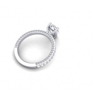 White Gold Ring with Pear Diamond