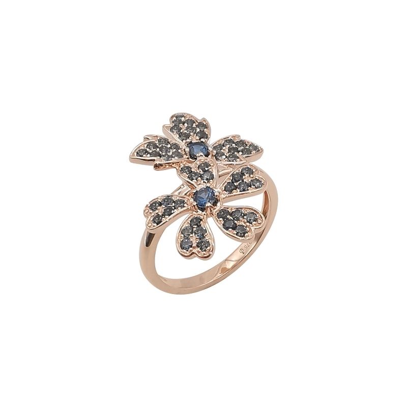 Opulenti Sydney Gold Ring Sapphire