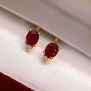 ruby-stud-earrings